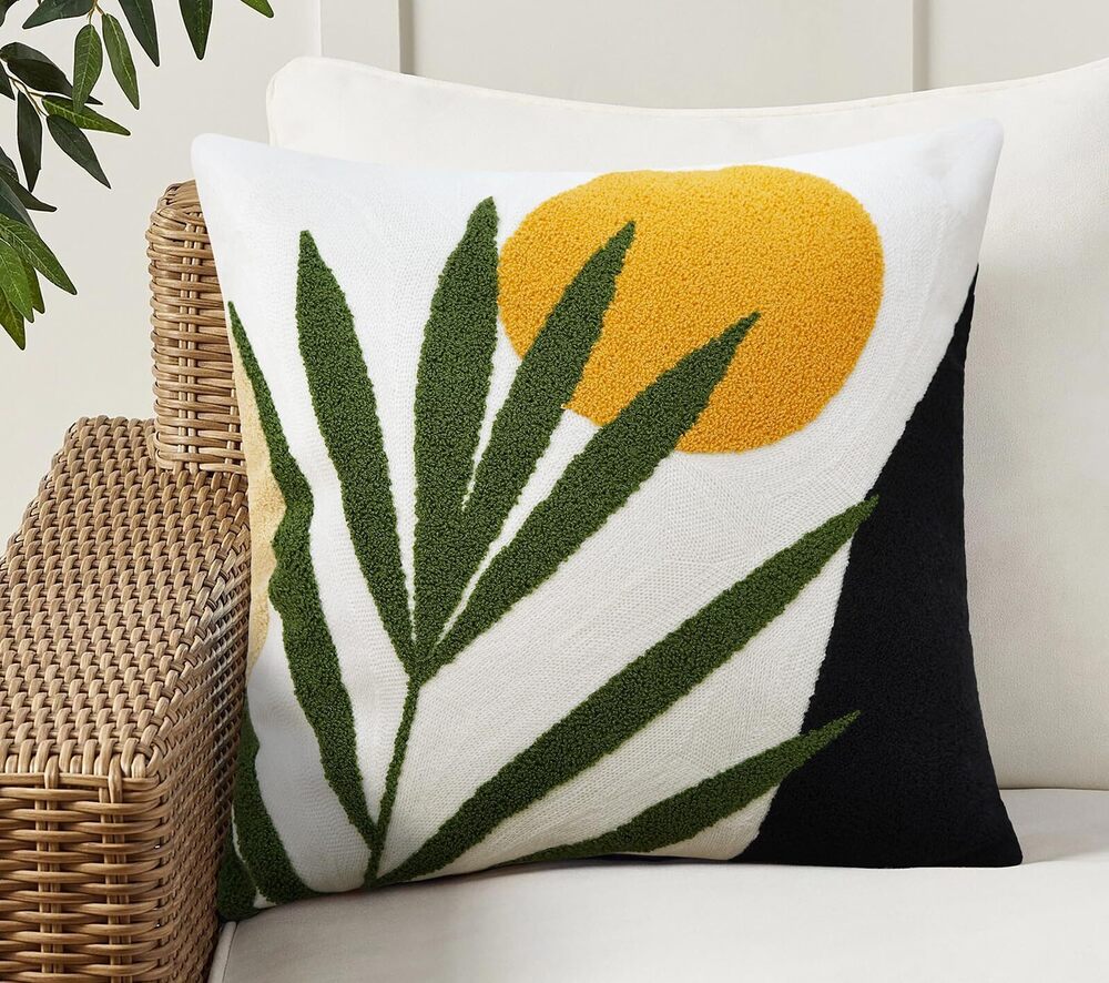 9828 Boho Decorative Throw Pillow Covers Abstract Tufted Mid Century Modern